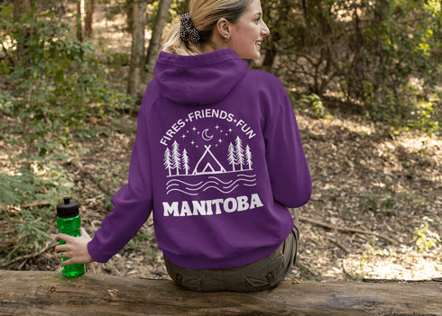 C & Win Sports Manitoba-Fires, Friends, Fun Hoodie (Double Sided) - C & Win Sports